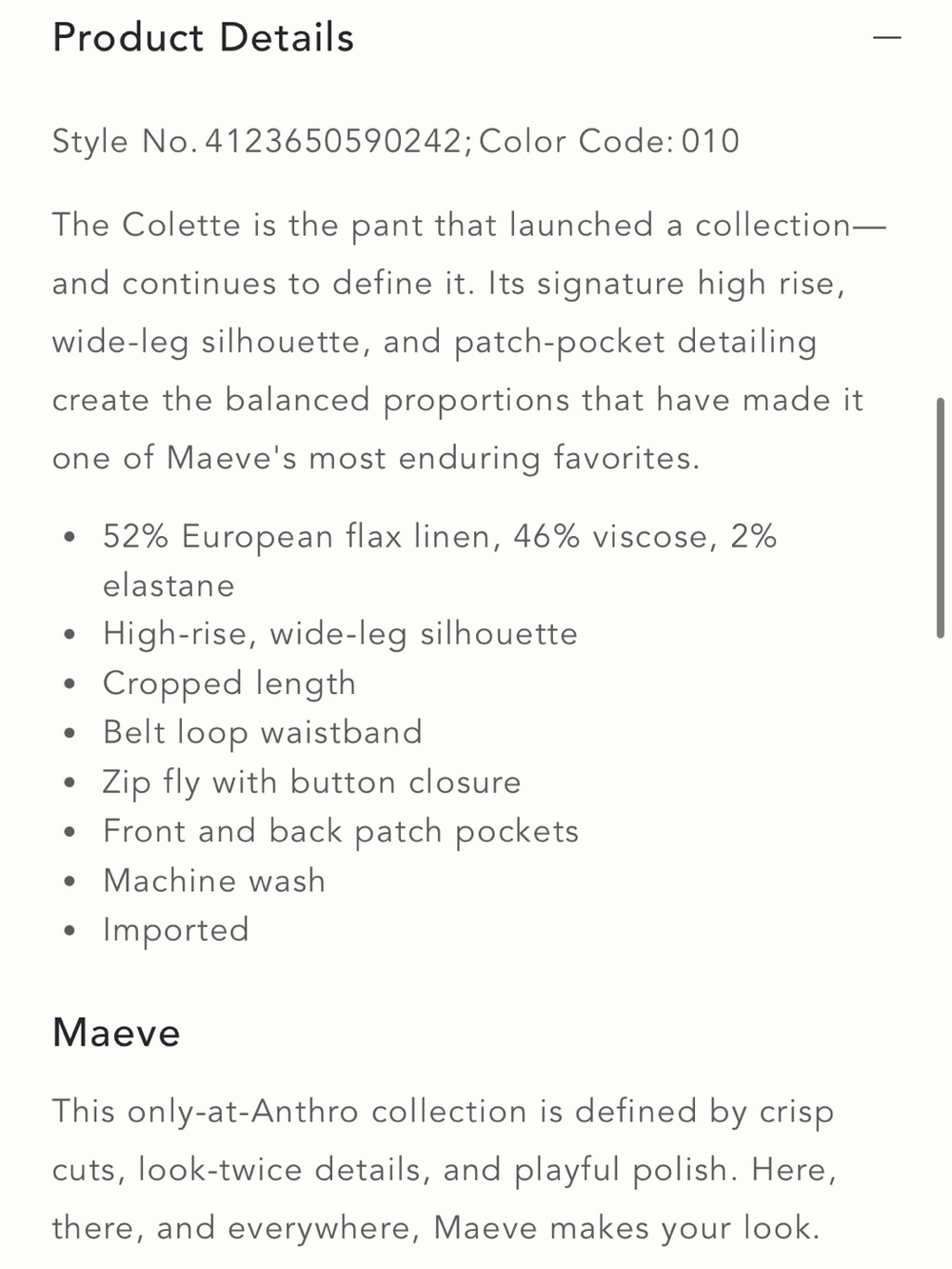 Maeve Colette Wide-Leg Pants in a linen blend - Picture 3 of 9